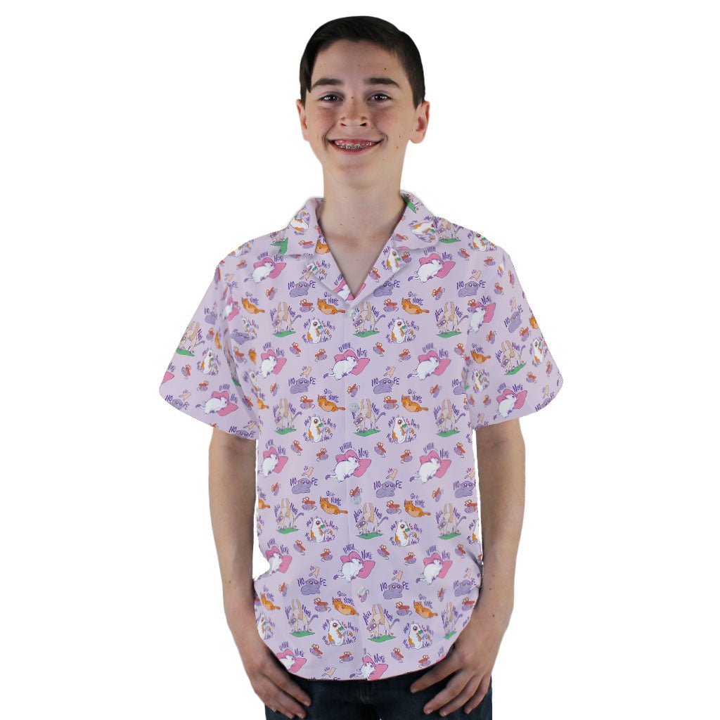 Exploding Kittens Sassy Nope Youth Hawaiian Shirt - YL - -