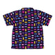 Game Controllers Purple Video Game Youth Hawaiian Shirt - YXS - -