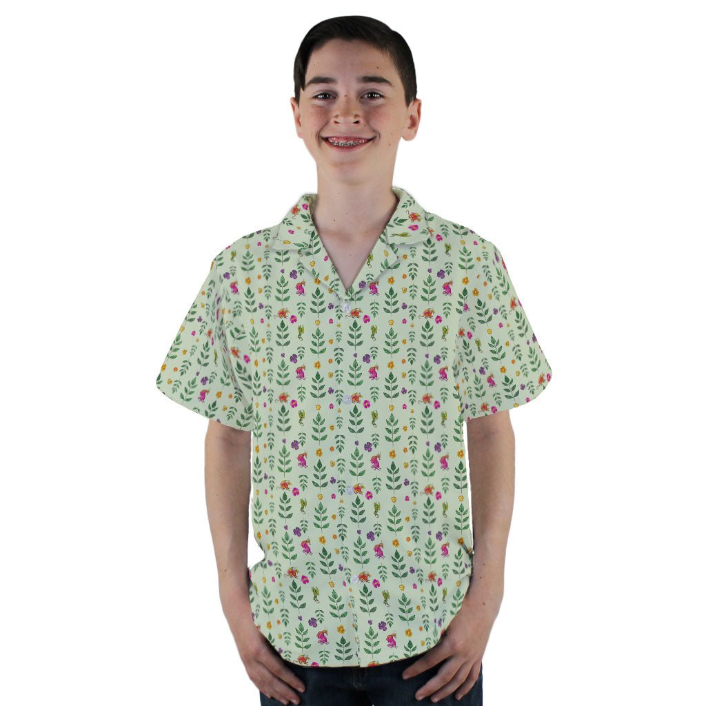 Garden Dragons Fantasy Youth Hawaiian Shirt - YL - -