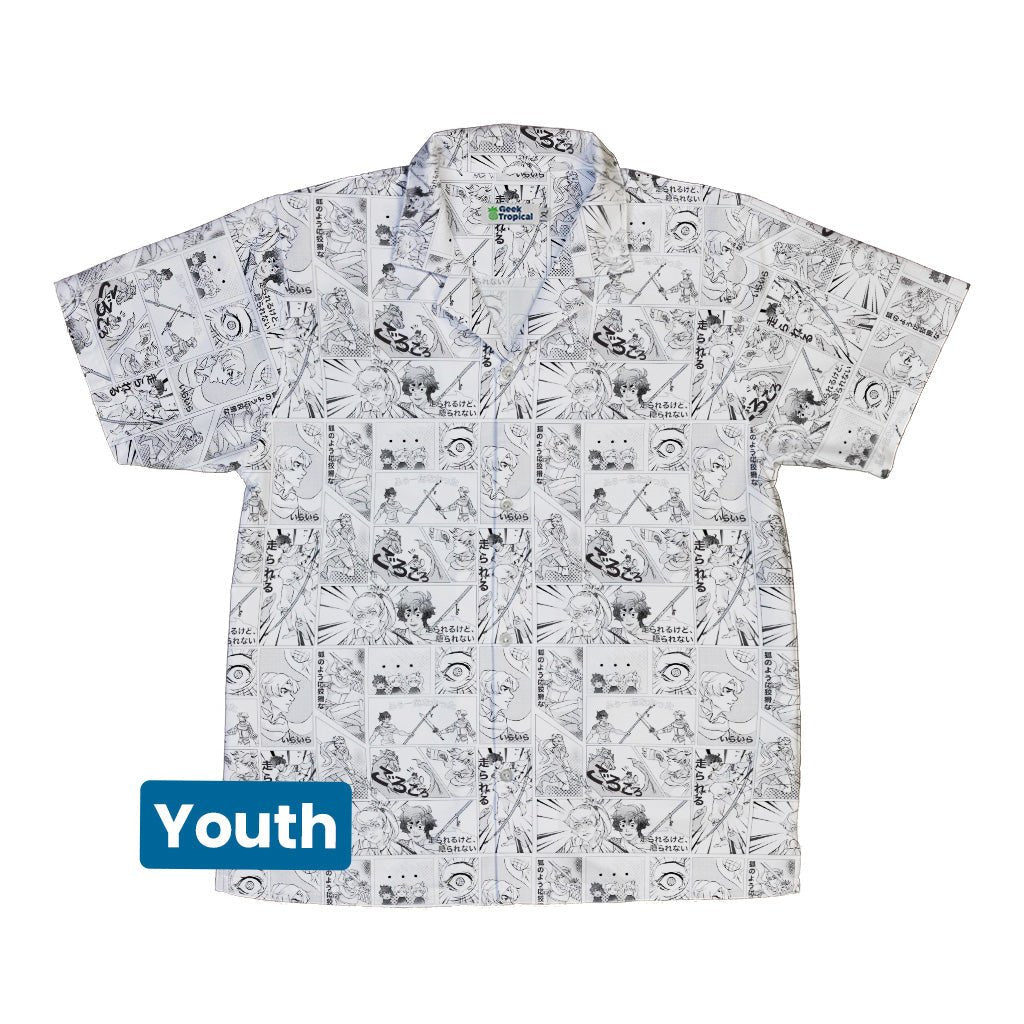 Geek Tropical Manga Youth Hawaiian Shirt - YXS - -