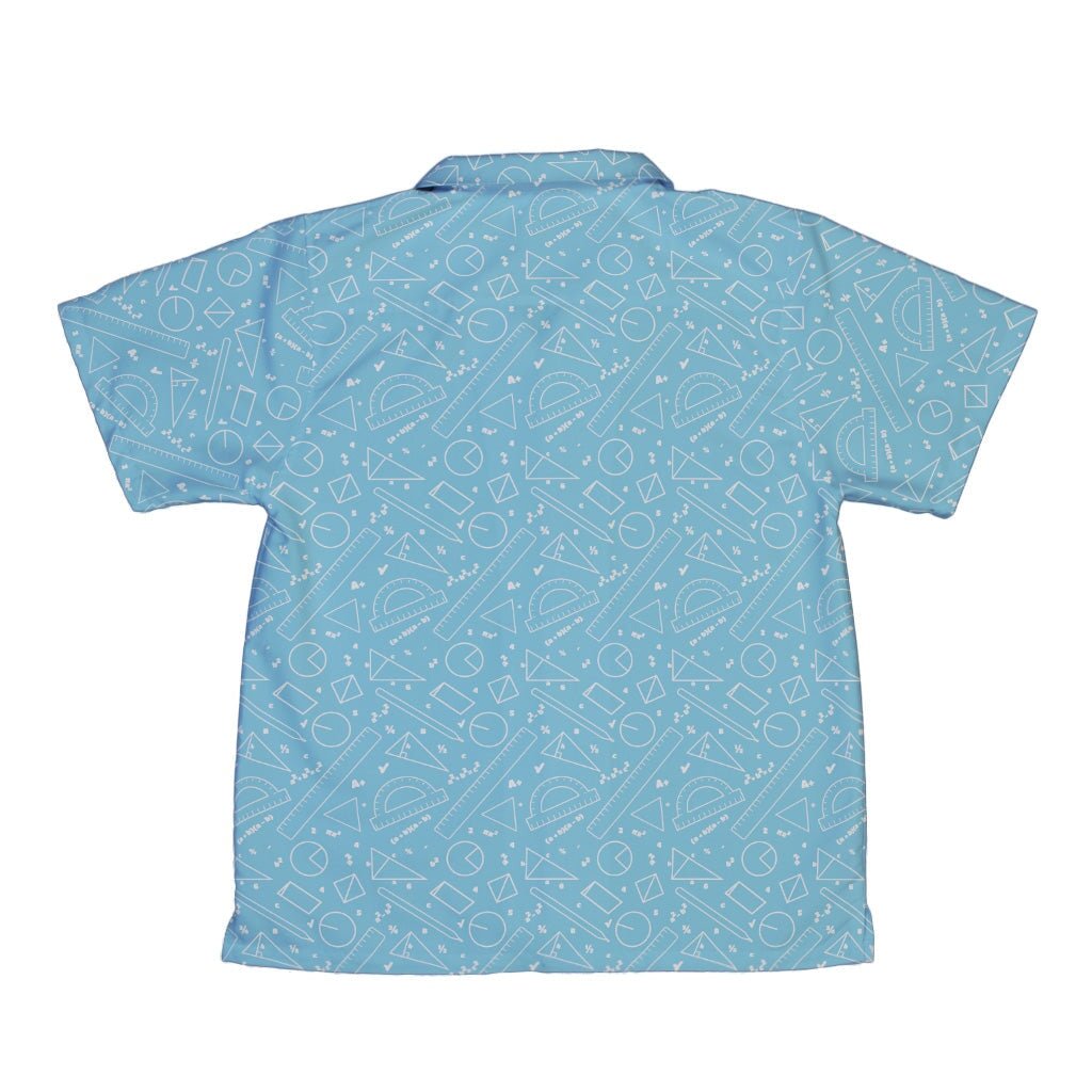 Geometry Blue Math Youth Hawaiian Shirt - YXS - -