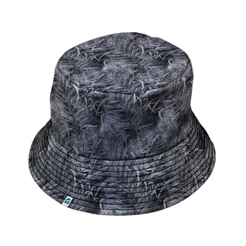 Grey Hawaiian Space Bucket Hat - M - Grey Stitching - -