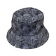 Grey Hawaiian Space Bucket Hat - M - Black Stitching - -