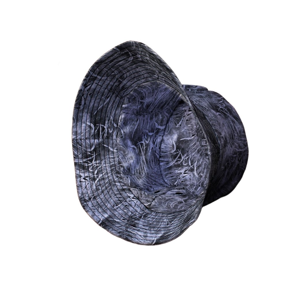Grey Hawaiian Space Bucket Hat - M - Grey Stitching - -