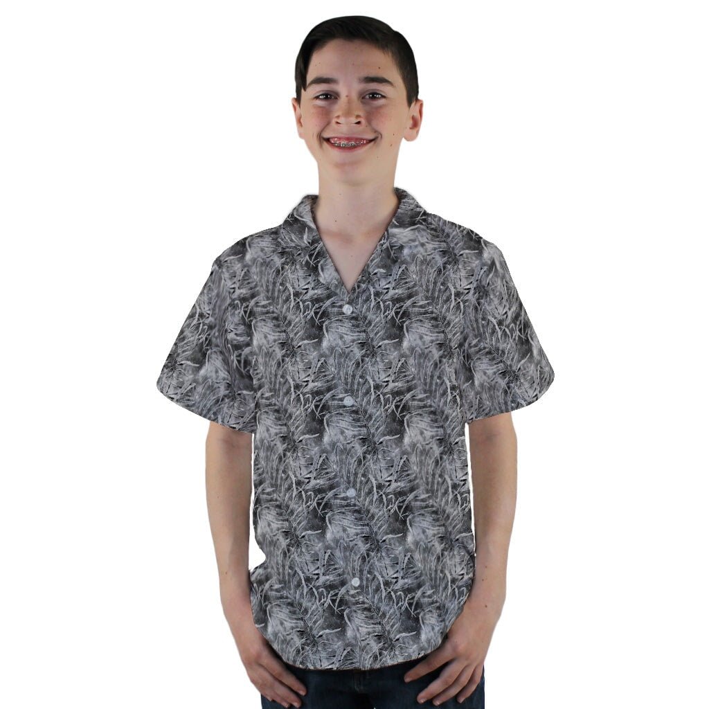 Grey Hawaiian Space Youth Hawaiian Shirt - YL - -