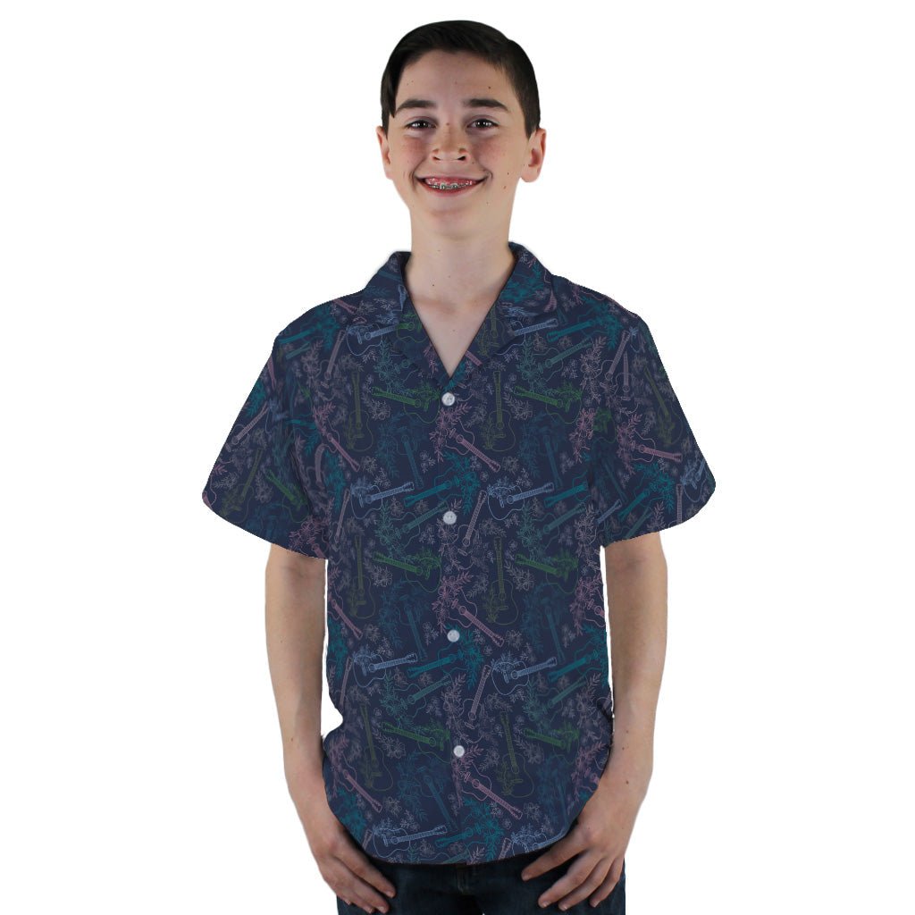 Guitar Blossoms Youth Hawaiian Shirt - YXS - -