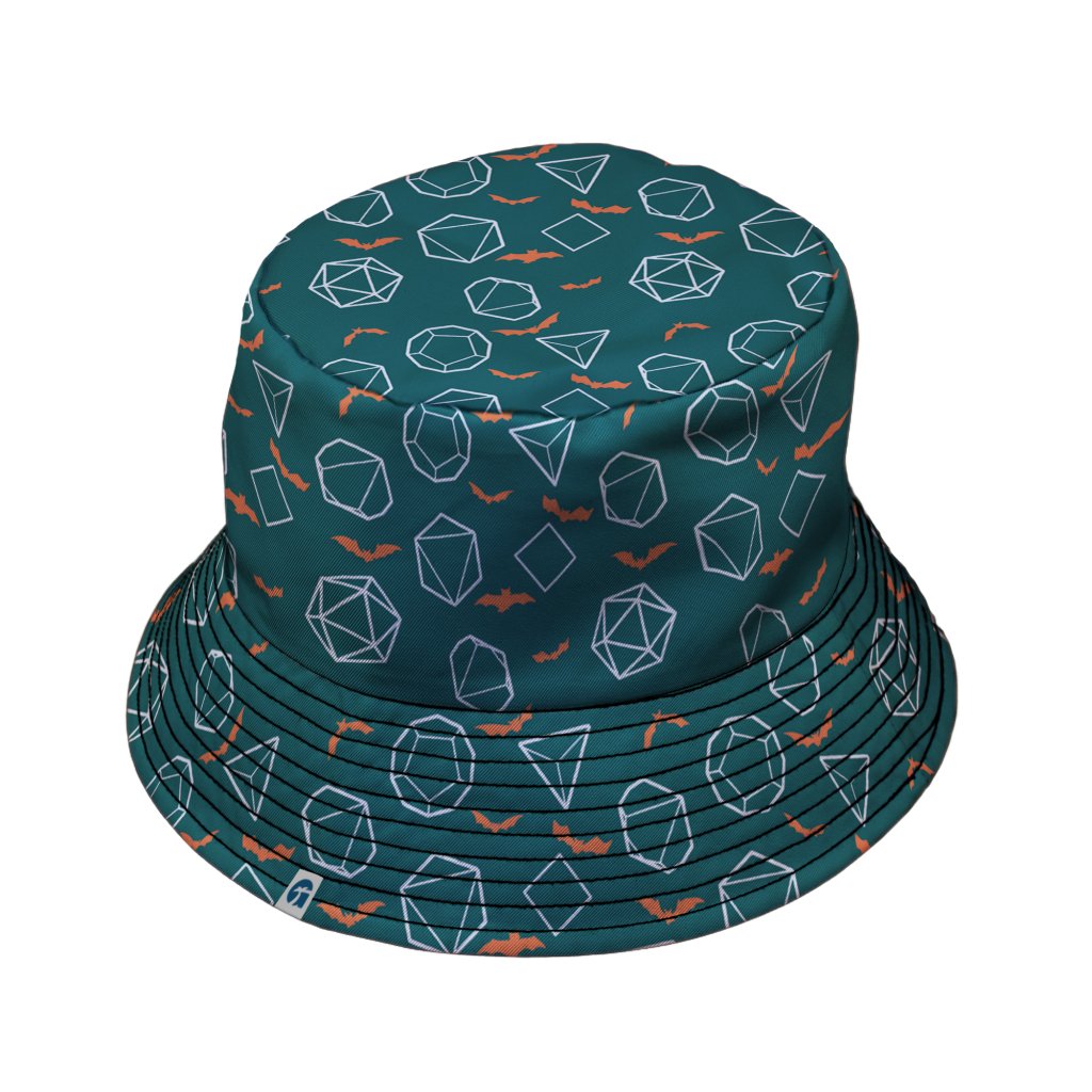 Halloween DND Dice Bucket Hat - M - Black Stitching - -