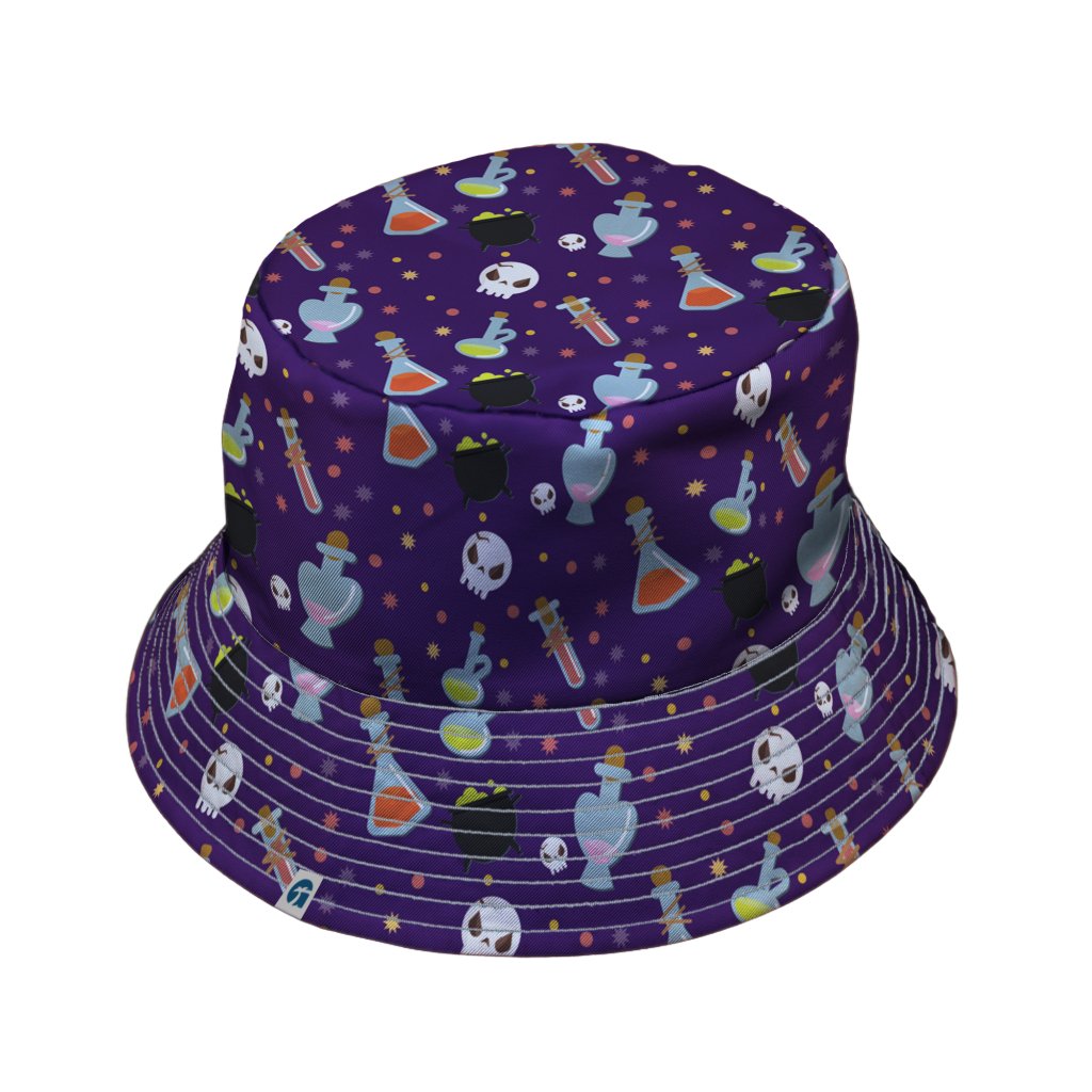 Halloween DND Potions Bucket Hat - M - Grey Stitching - -