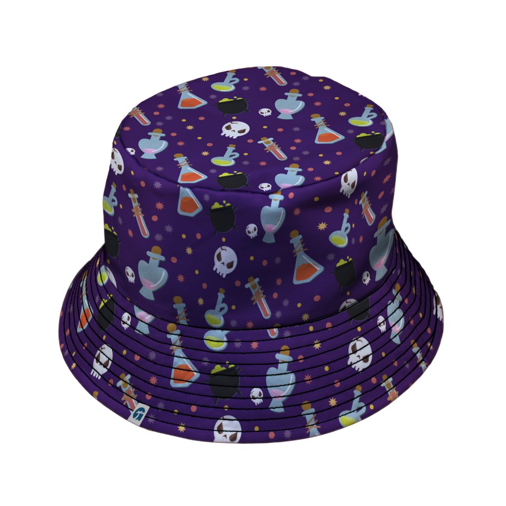 Halloween DND Potions Bucket Hat - M - Black Stitching - -