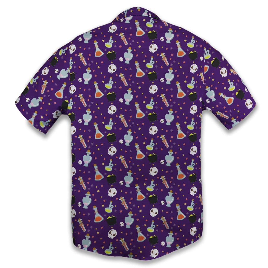 Halloween DND Potions Button Up Shirt - S - Hawaiian Shirt - No Pocket -