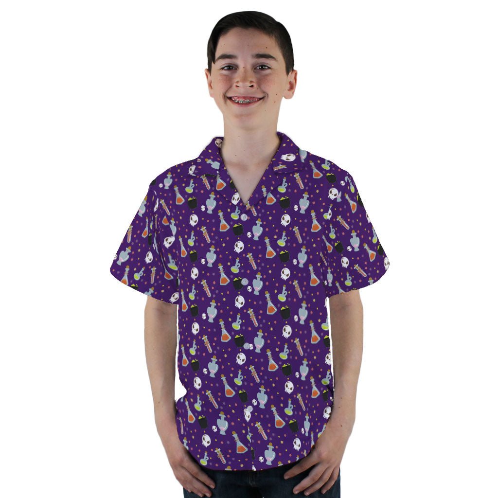 Halloween DND Potions Youth Hawaiian Shirt - YL - -