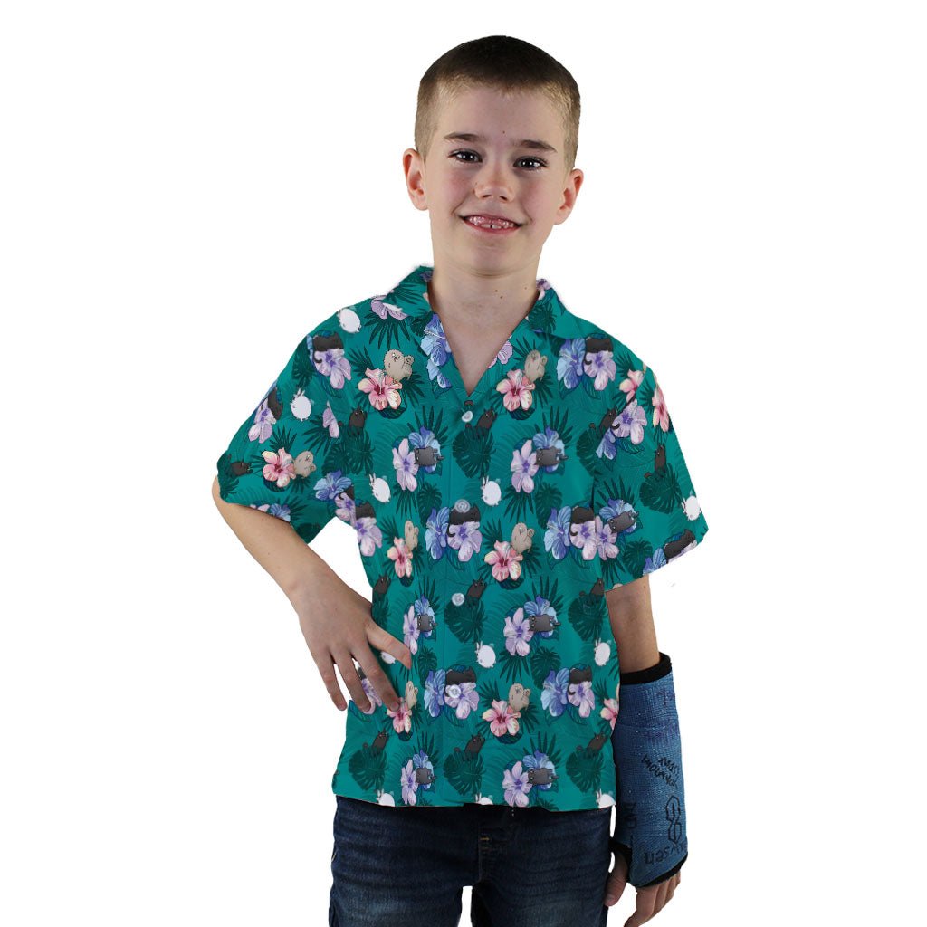 Hawaiian Exploding Kittens Youth Hawaiian Shirt - YXS - -