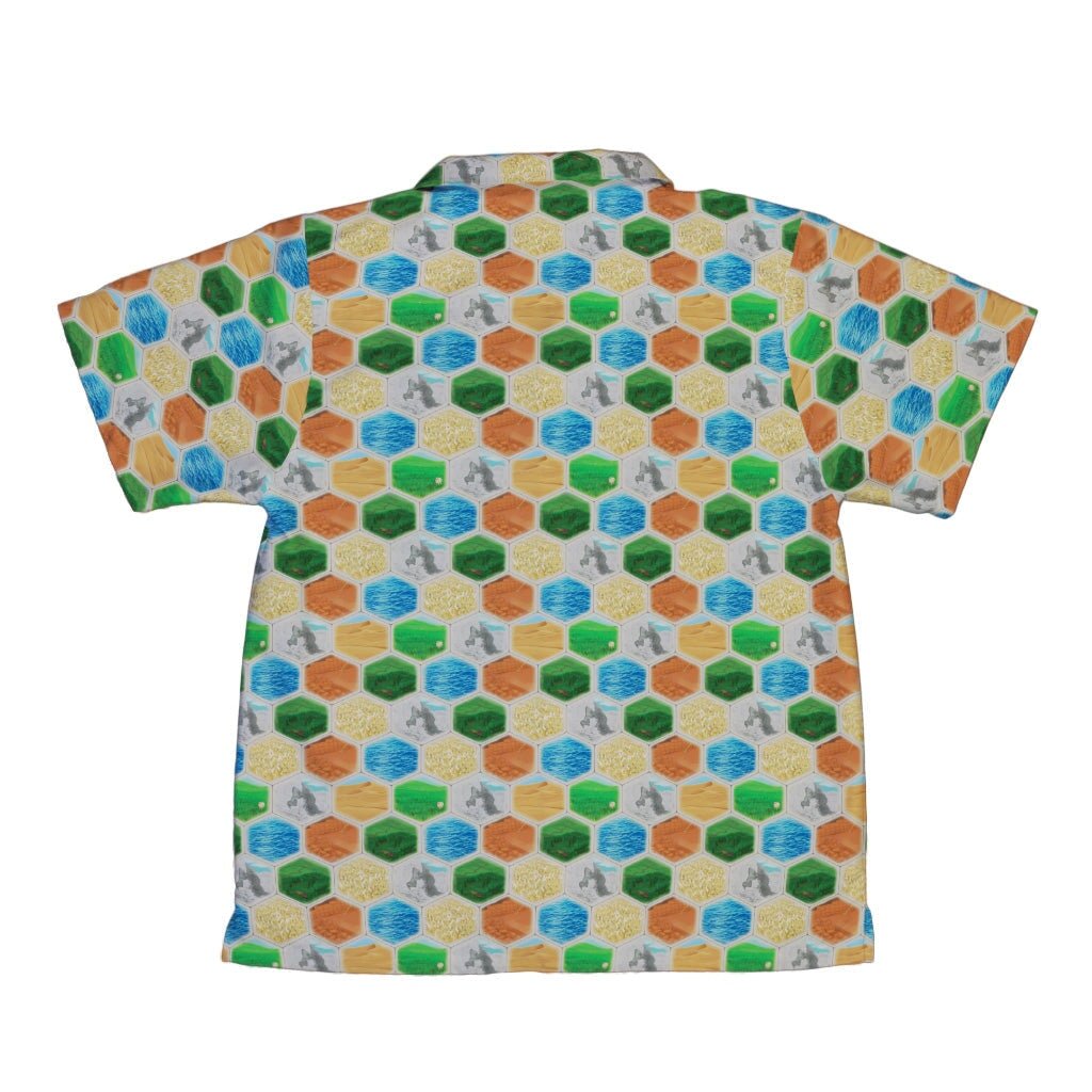 Hexagon Tile Board Game Youth Hawaiian Shirt - YXS - -