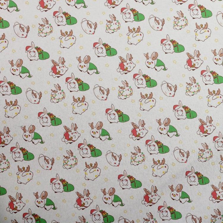 Holly Jolly Bunnies Bucket Hat - M - Grey Stitching - -