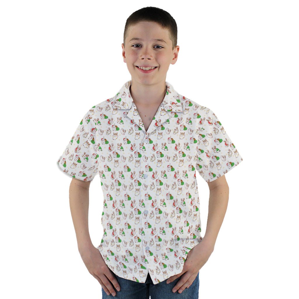 Holly Jolly Bunnies Youth Hawaiian Shirt - YM - -