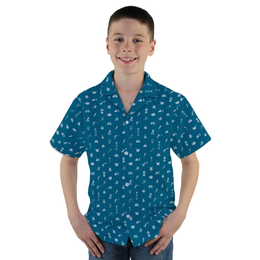 Iconic Exploding Kittens Youth Hawaiian Shirt - YM - -