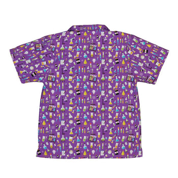 Lab Beakers Purple Science Youth Hawaiian Shirt - YXS - -