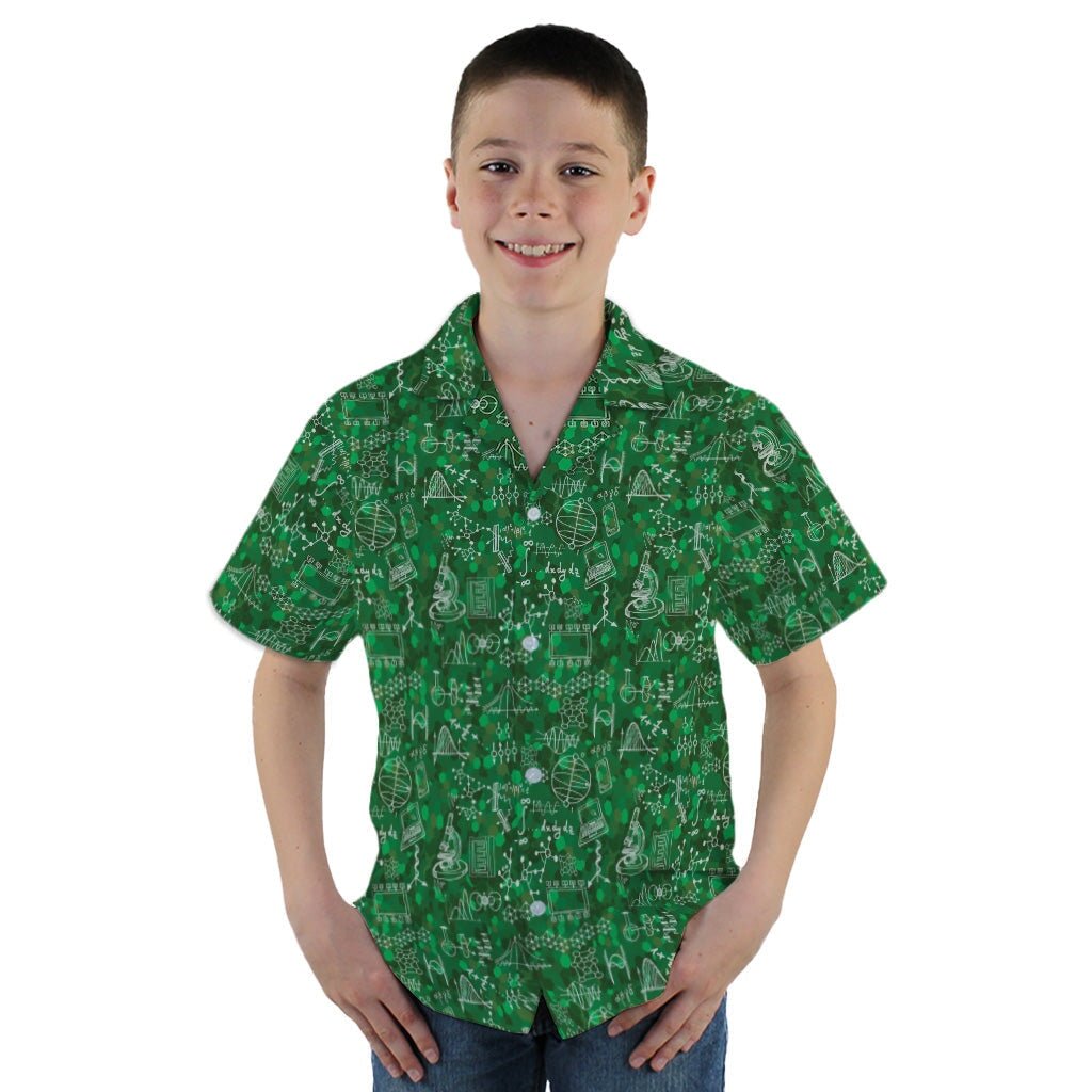 Mad Science Lab Green Youth Hawaiian Shirt - YM - -
