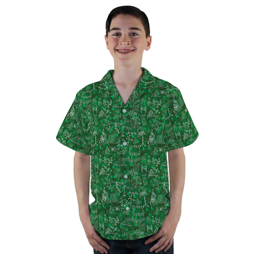 Mad Science Lab Green Youth Hawaiian Shirt - YL - -
