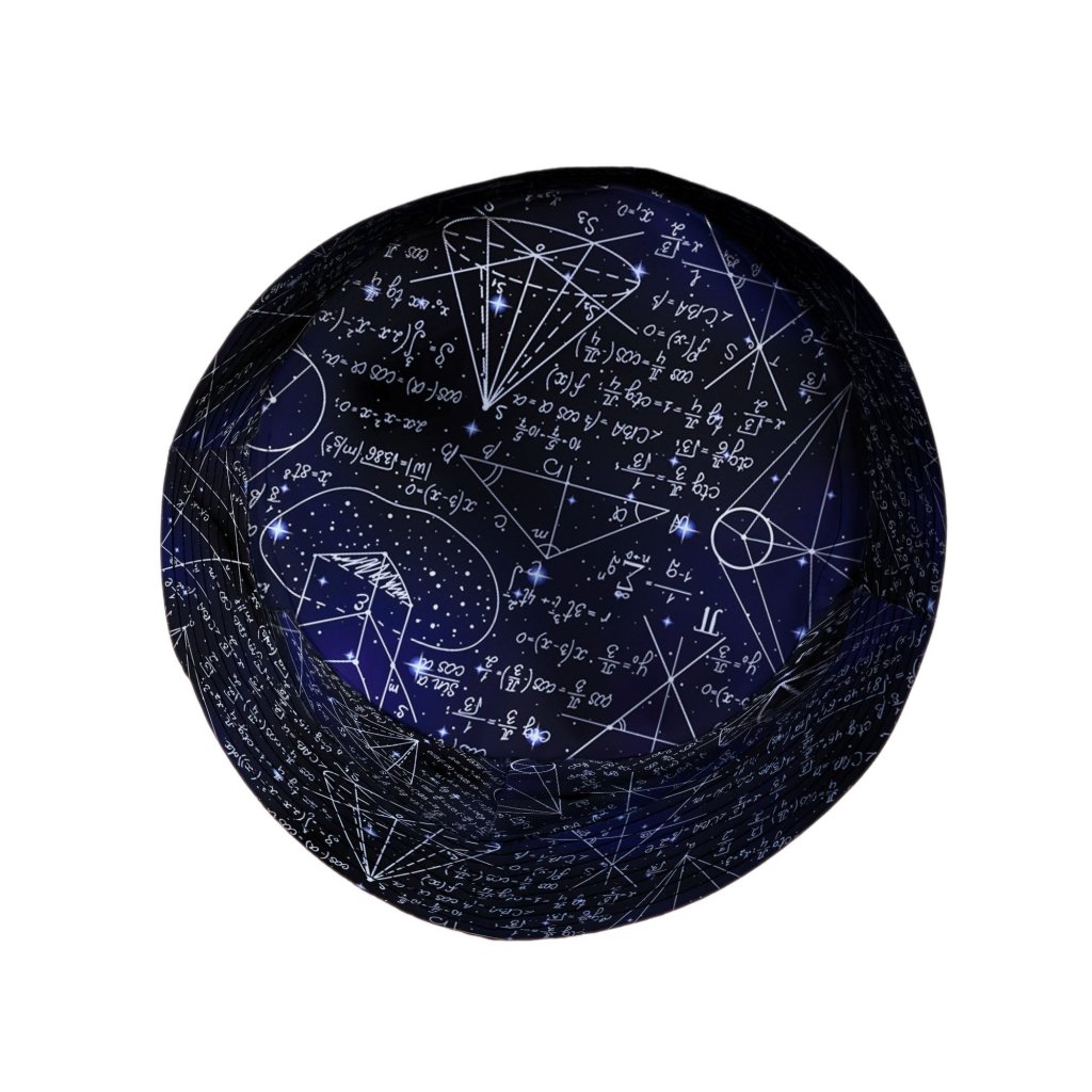 Math And Physics Space Bucket Hat - M - Black Stitching - -