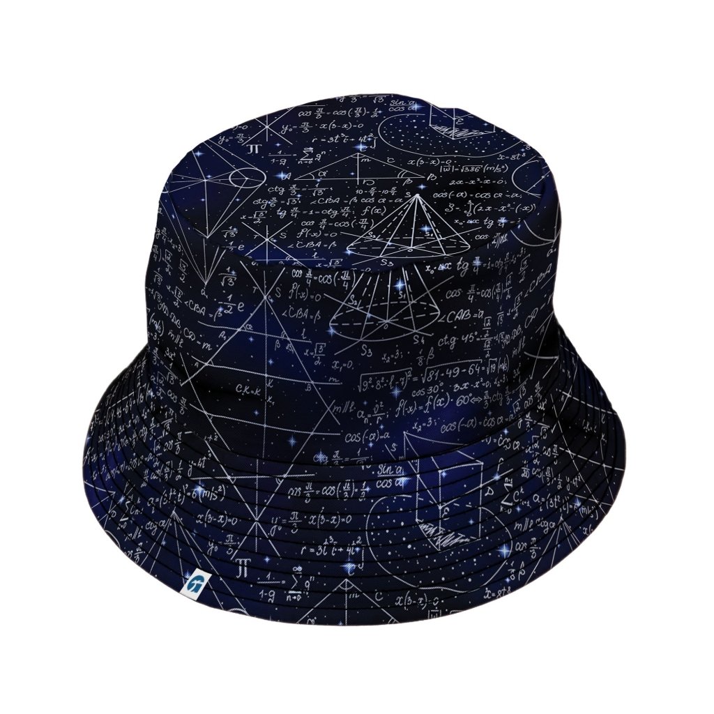 Math And Physics Space Bucket Hat - M - Grey Stitching - -