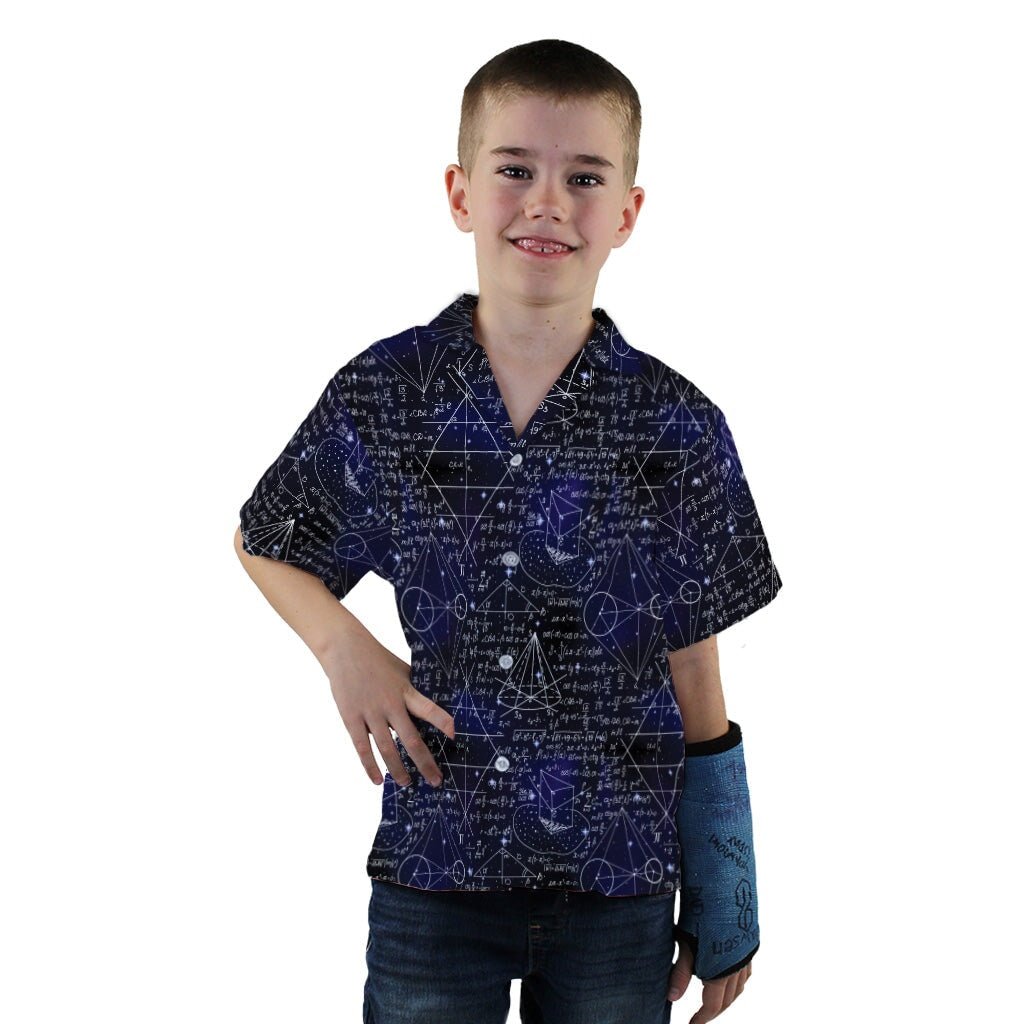 Math And Physics Space Youth Hawaiian Shirt - YXS - -