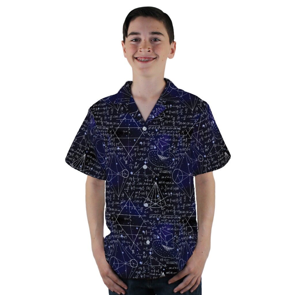 Math And Physics Space Youth Hawaiian Shirt - YL - -
