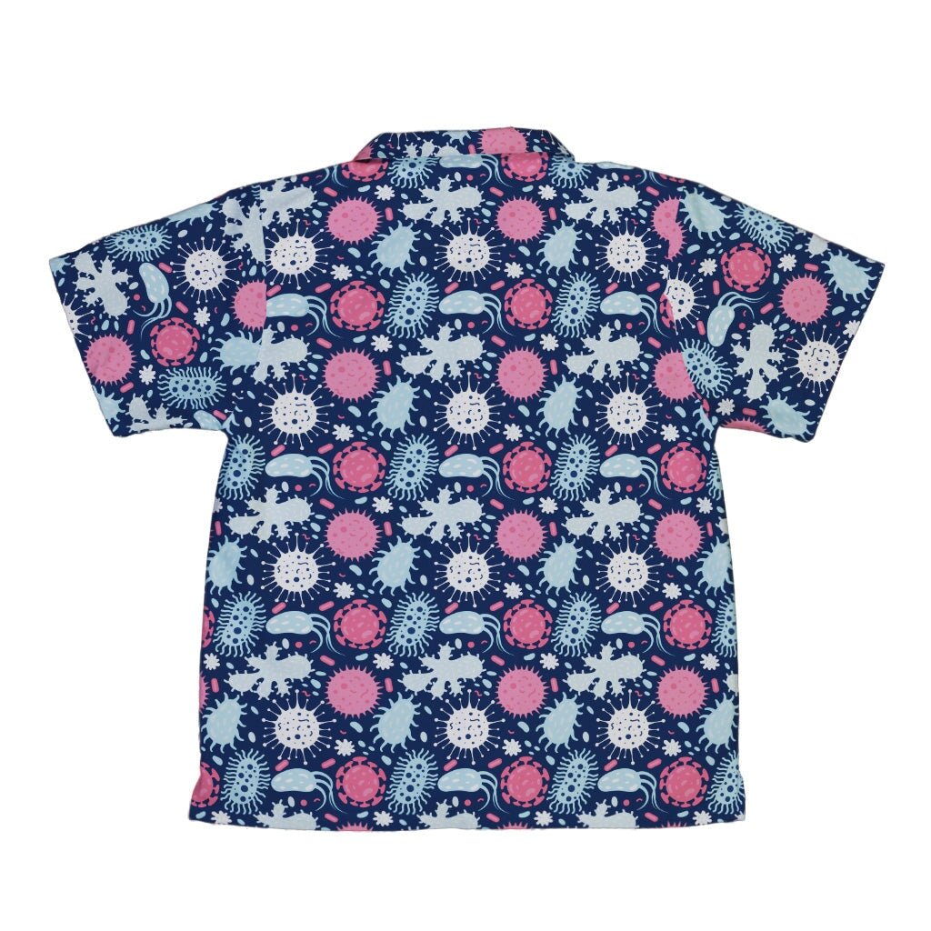 Microscopic Collection Blue Science Biology Youth Hawaiian Shirt - YXS - -