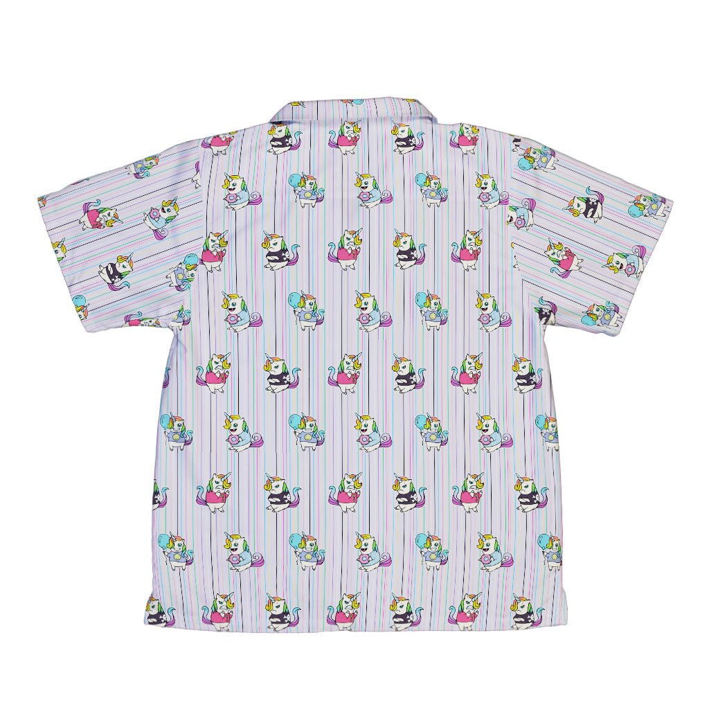 Moodicorn Rainbow Stripes Youth Hawaiian Shirt - YXS - -