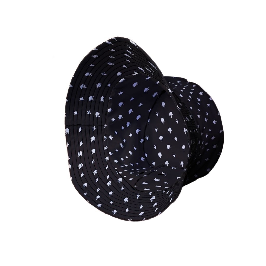 Mouse Pointers Cursor Bucket Hat - M - Black Stitching - -