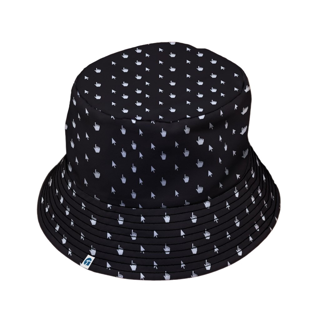 Mouse Pointers Cursor Bucket Hat - M - Grey Stitching - -