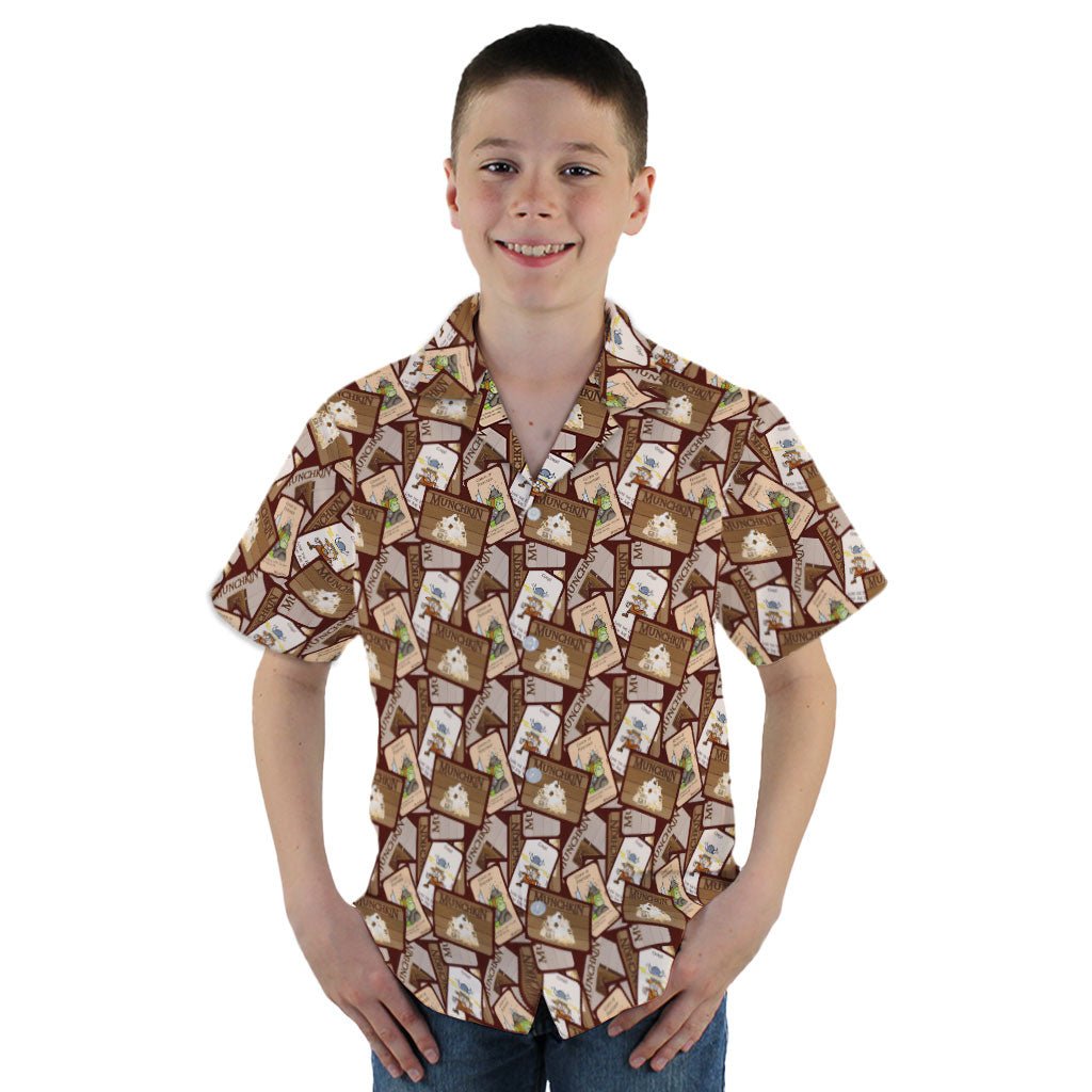 Munchkin Card Collage Youth Hawaiian Shirt - YM - -