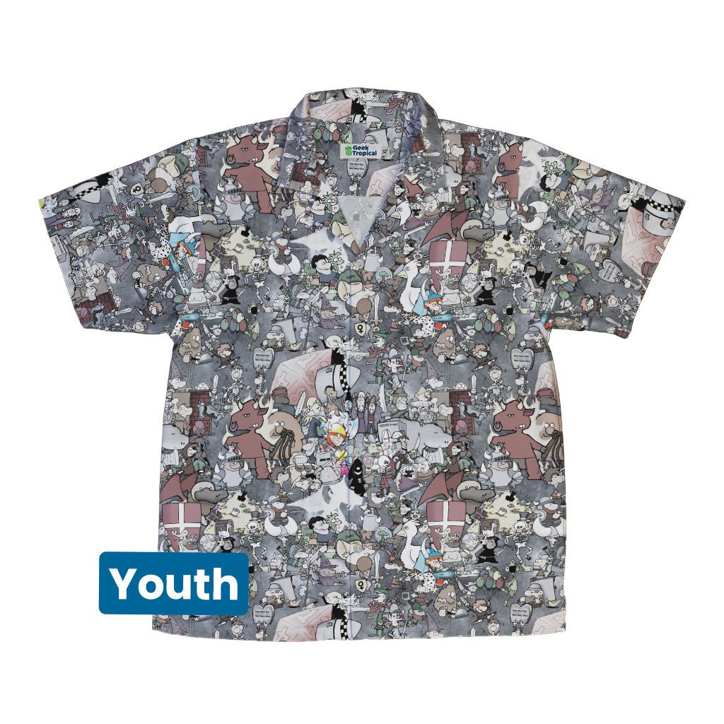 Munchkin Mashup Mania Youth Hawaiian Shirt - YXS - -