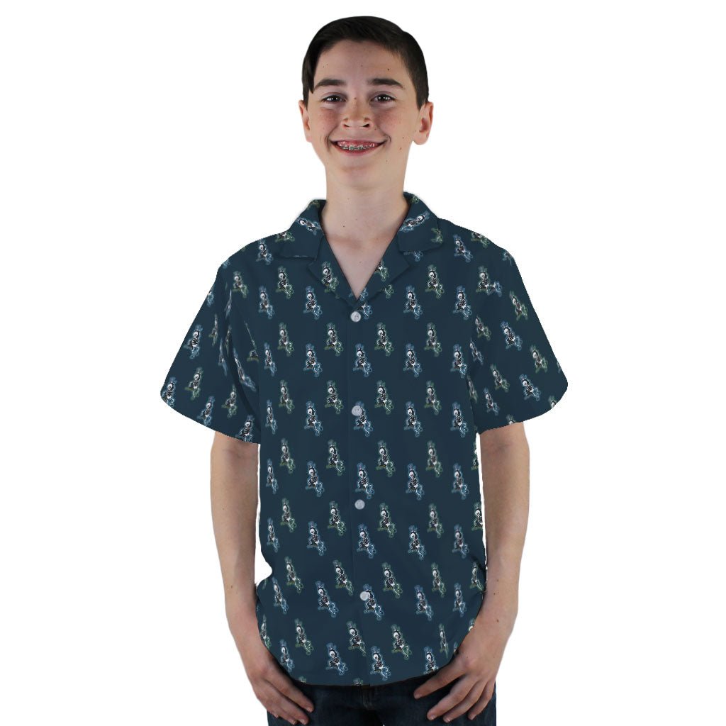 Munchkin Mr. Bones Halo Highlight Youth Hawaiian Shirt - YL - -