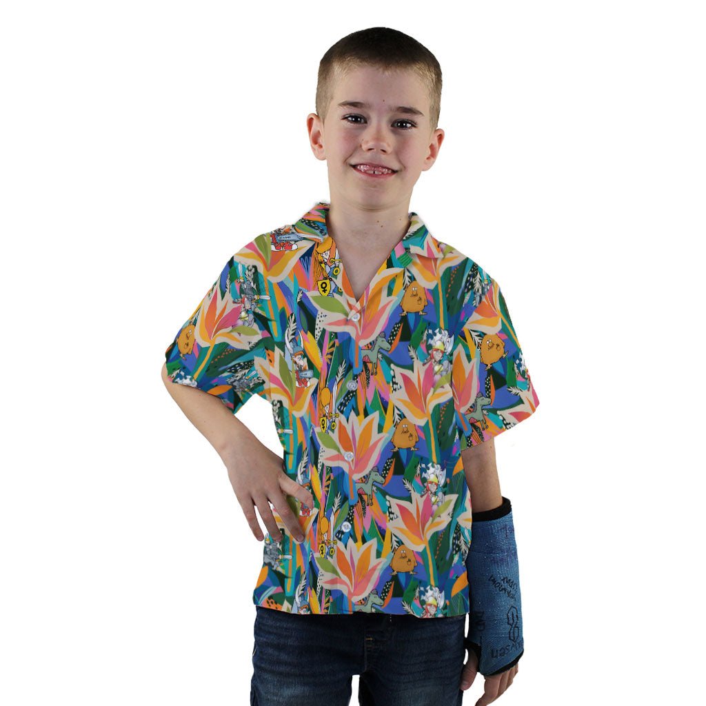 Munchkin Tropical Bird of Paradise Youth Hawaiian Shirt - YXS - -