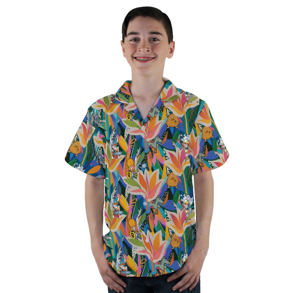 Munchkin Tropical Bird of Paradise Youth Hawaiian Shirt - YL - -