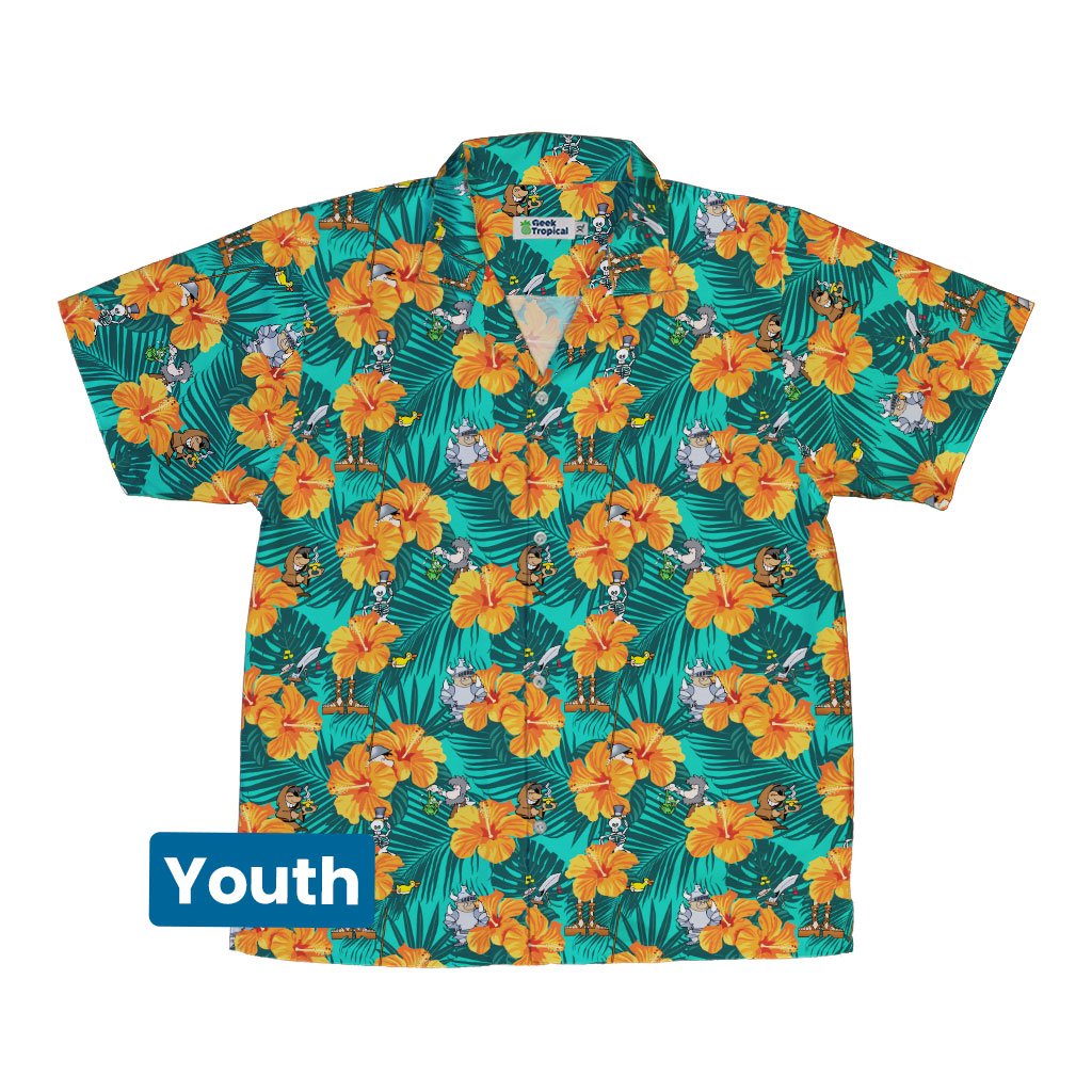 Munchkin Tropical Blossom Youth Hawaiian Shirt - YXS - -