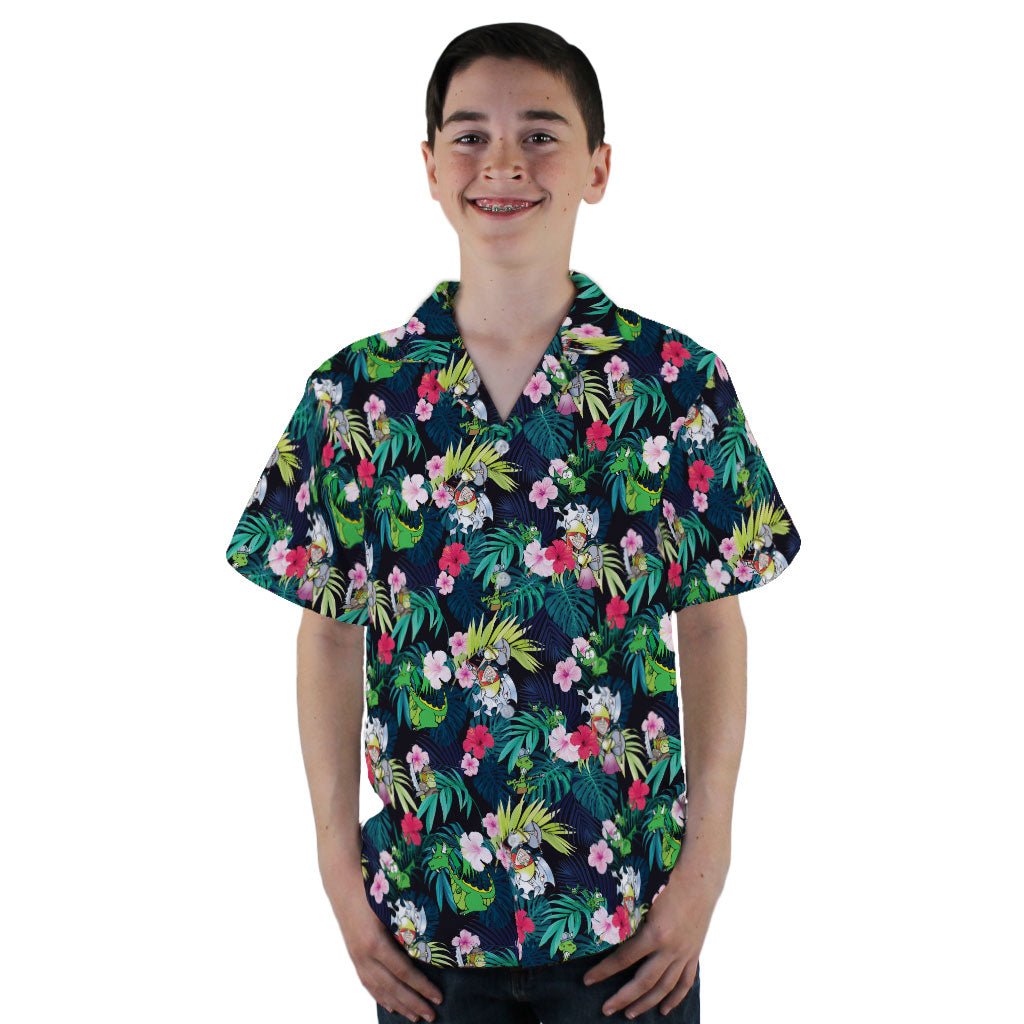 Munchkin Tropical Flower Youth Hawaiian Shirt - YL - -
