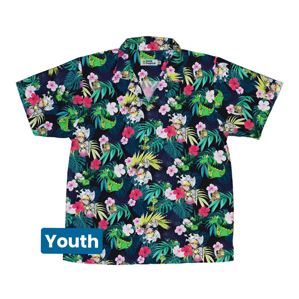 Munchkin Tropical Flower Youth Hawaiian Shirt - YXS - -