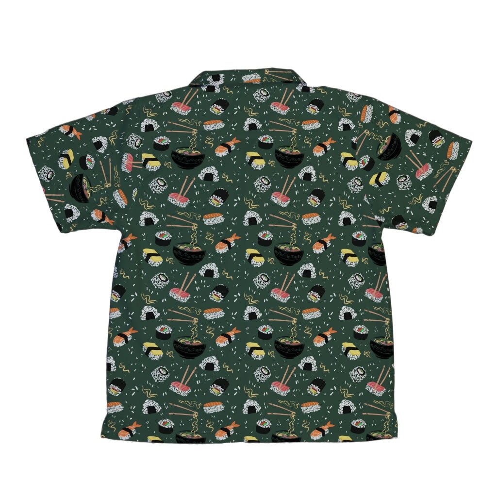 Ōishi Sushi Green Youth Hawaiian Shirt - YXS - -