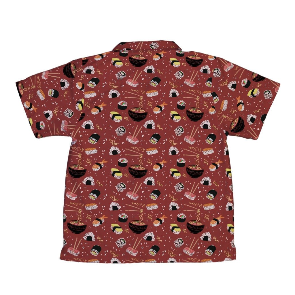 Ōishi Sushi Red Youth Hawaiian Shirt - YXS - -