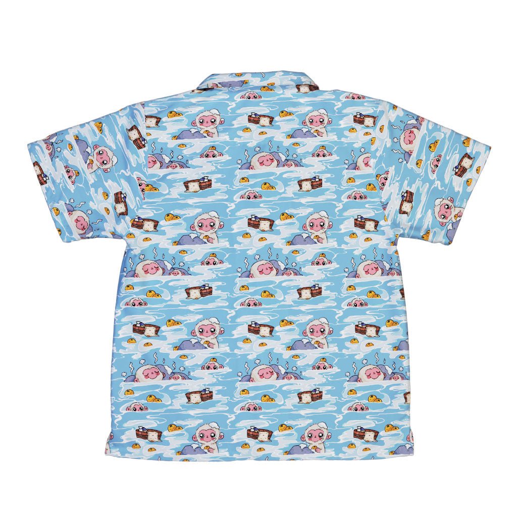 Onsen Snow Monkeys Youth Hawaiian Shirt - YXS - -