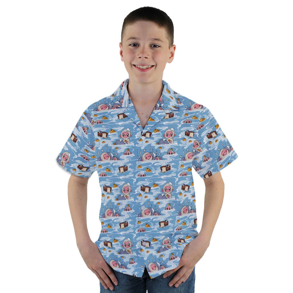 Onsen Snow Monkeys Youth Hawaiian Shirt - YM - -