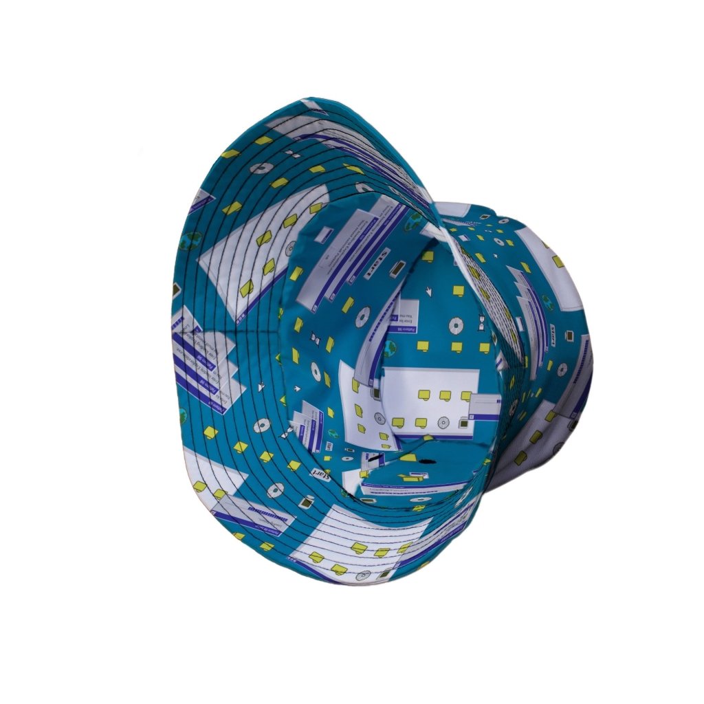 Pattern98 Bucket Hat - M - Grey Stitching - -
