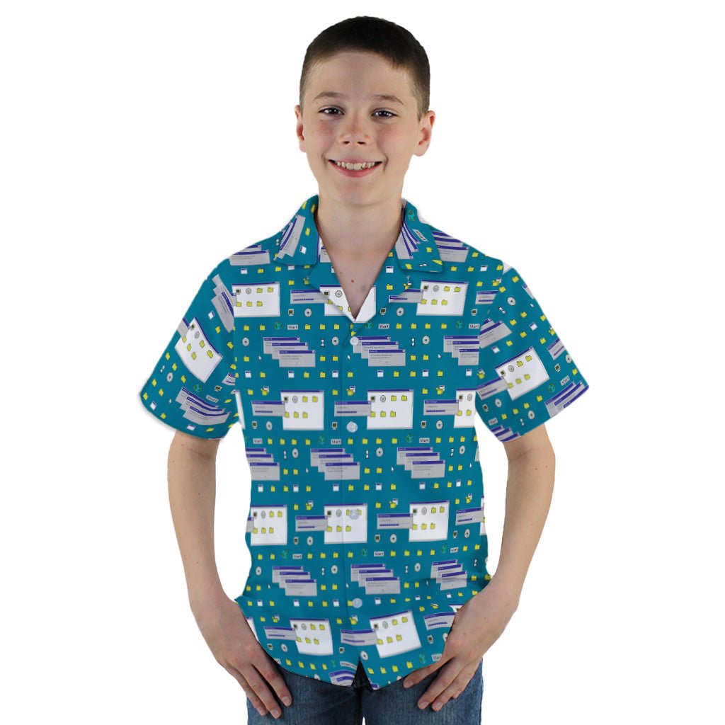 Pattern98 Youth Hawaiian Shirt - YXS - -
