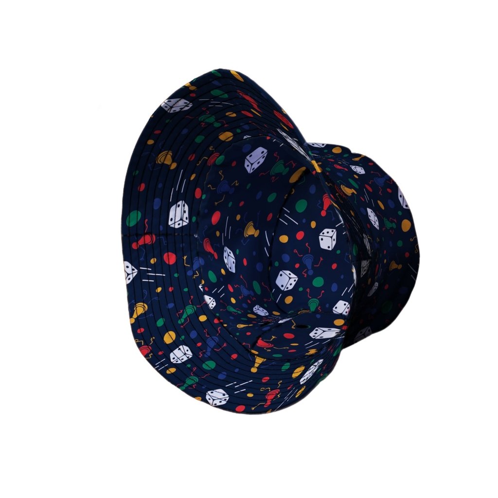 Pawn Party Blue Board Game Bucket Hat - M - Black Stitching - -