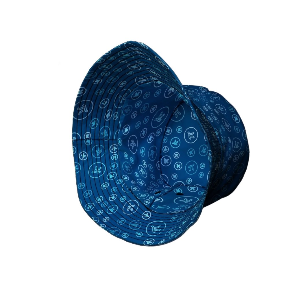 Pi 3.14 Math Blue Bucket Hat - M - Black Stitching - -