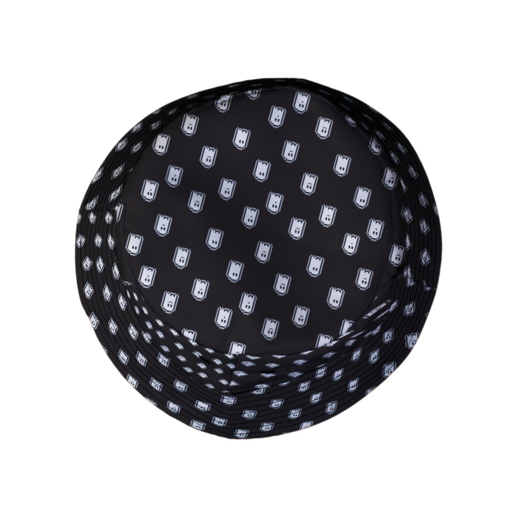 Pixel Ghosts Bucket Hat - M - Grey Stitching - -
