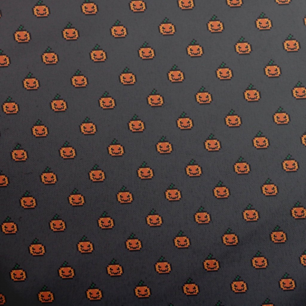 Pixel Pumpkins Button Up Shirt - S - Button Down Shirt - No Pocket -