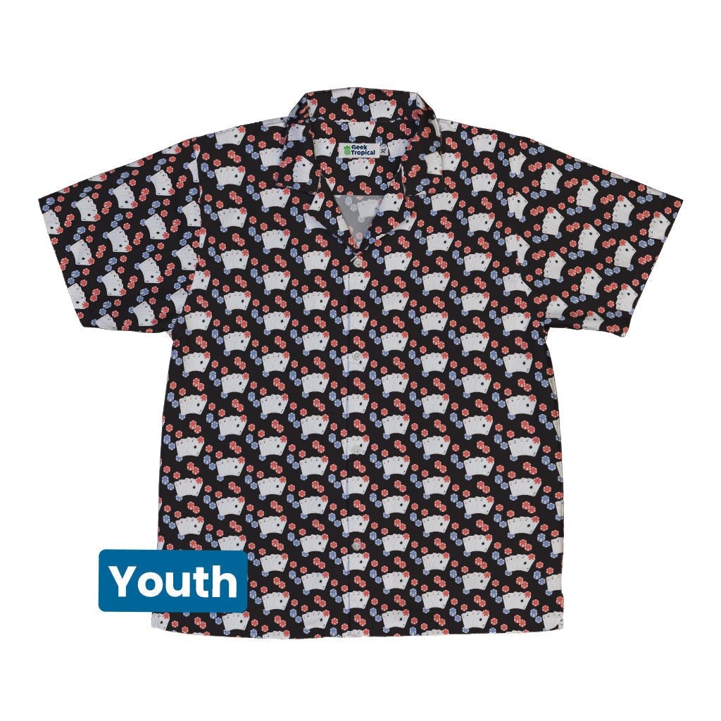 Poker Cards and Chips Youth Hawaiian Shirt - YXS - -